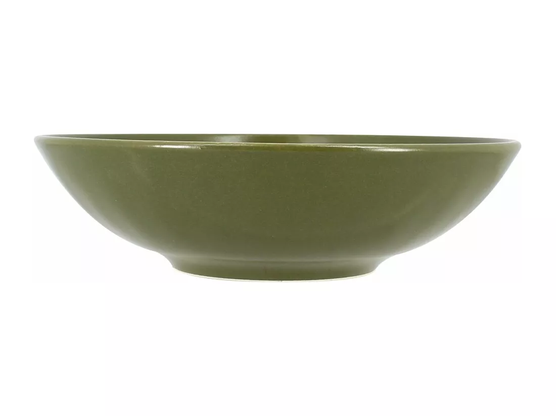 Novastyl - Lot 6 Assiettes Creuses Bistrot 22cm En Faience Kaki