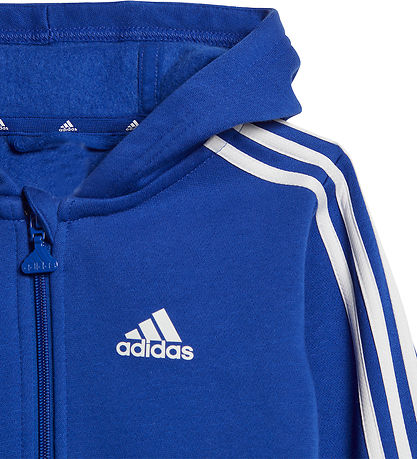 adidas Performance Sweats?t - I 3S FZ FL - Blå/Gråmeleret m. Hvi