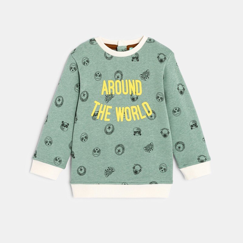 Sweat molleton vert bébé garçon Vert