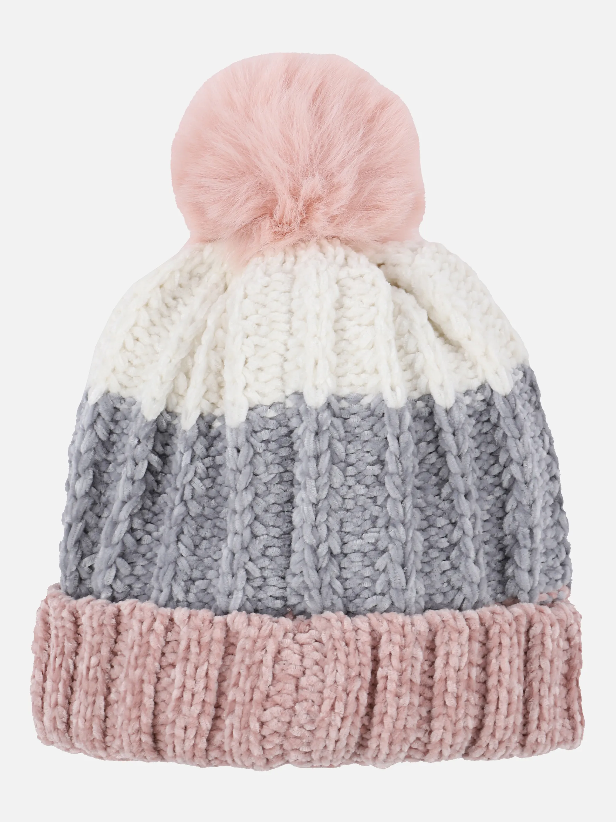 Mädchen Strickmütze mit Bommel