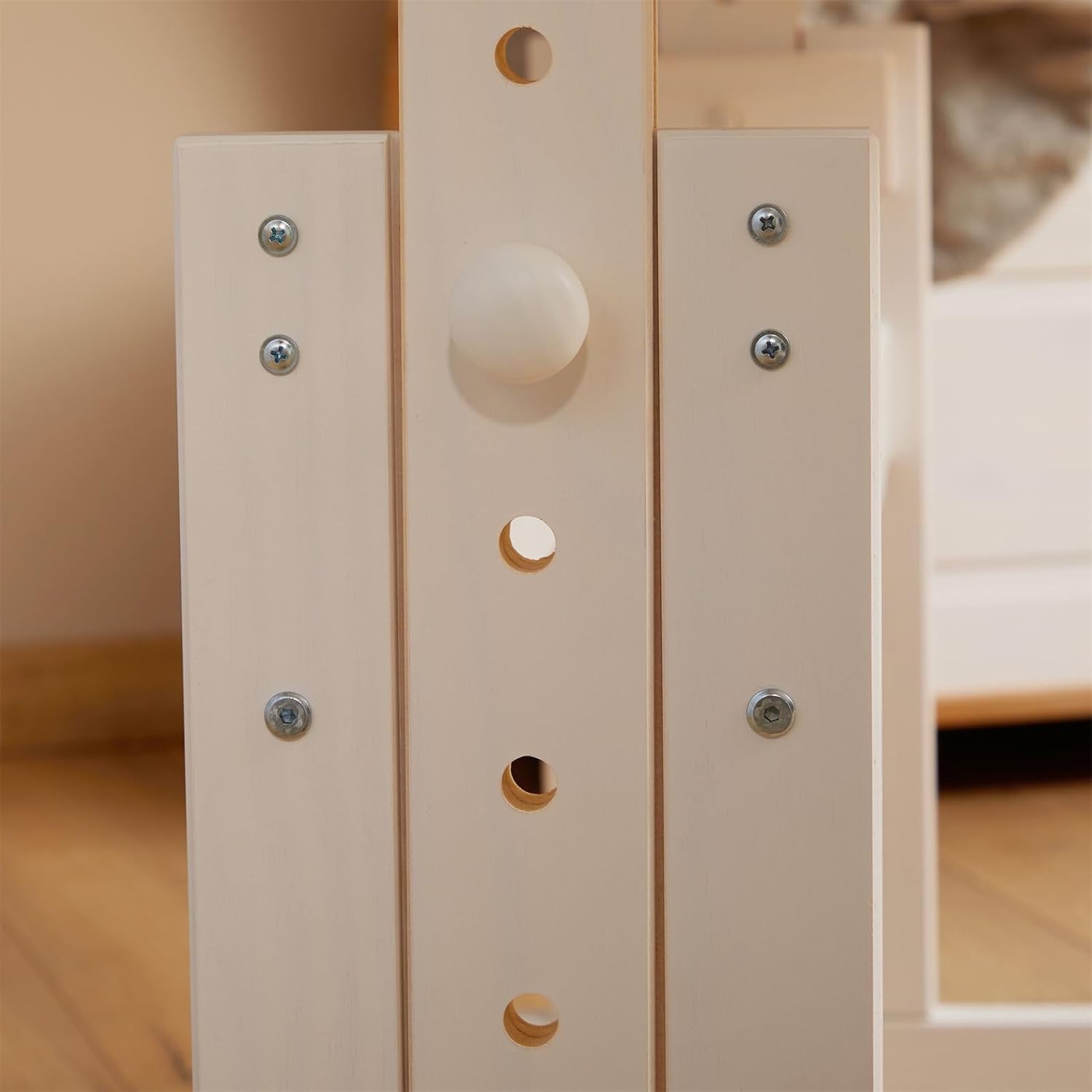 IDIMEX Kinderschreibtisch Flexi mit Kippfunktion und Höhenverstellung, praktischer Schreibtisch aus massiver Kiefer in weiß