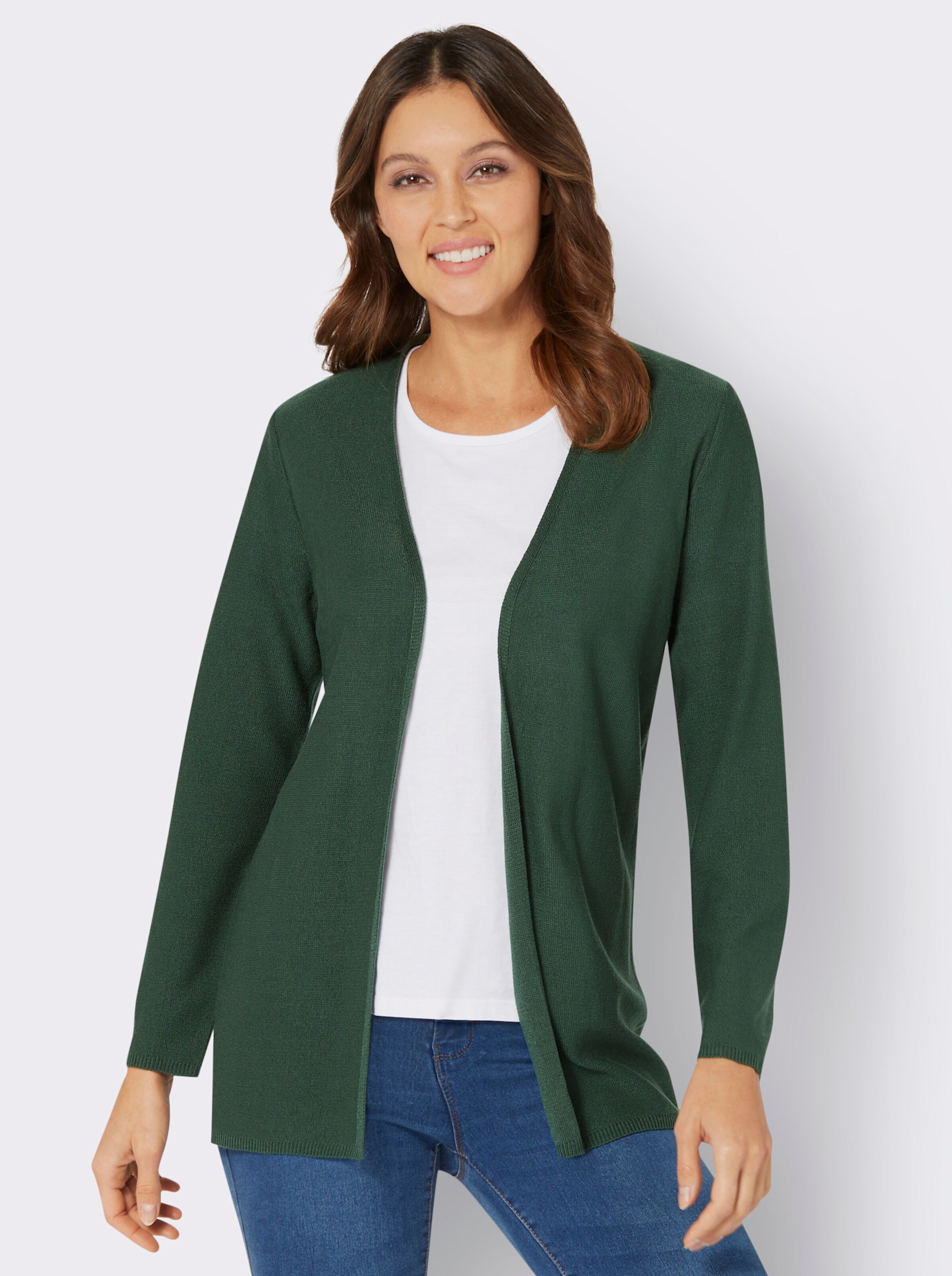 Long-Strickjacke