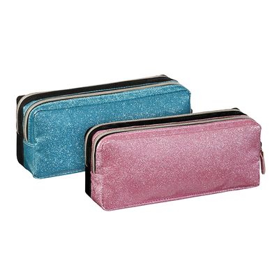 Trousse rectangulaire Glitter - 2 compartiments - 2 modèles disponibles - Exclusivité Bureau Vallée - Viquel