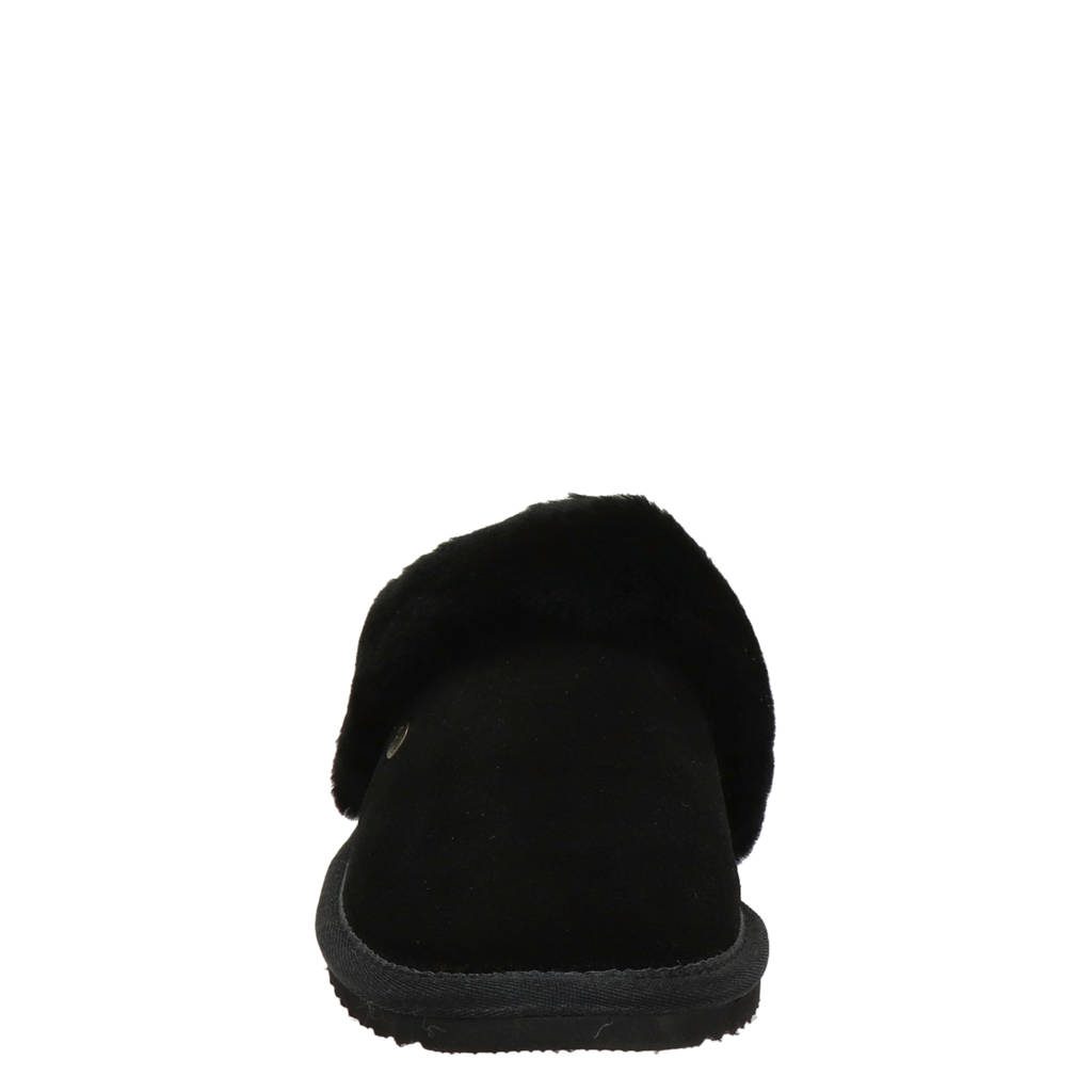 Warmbat Australia leren pantoffels zwart