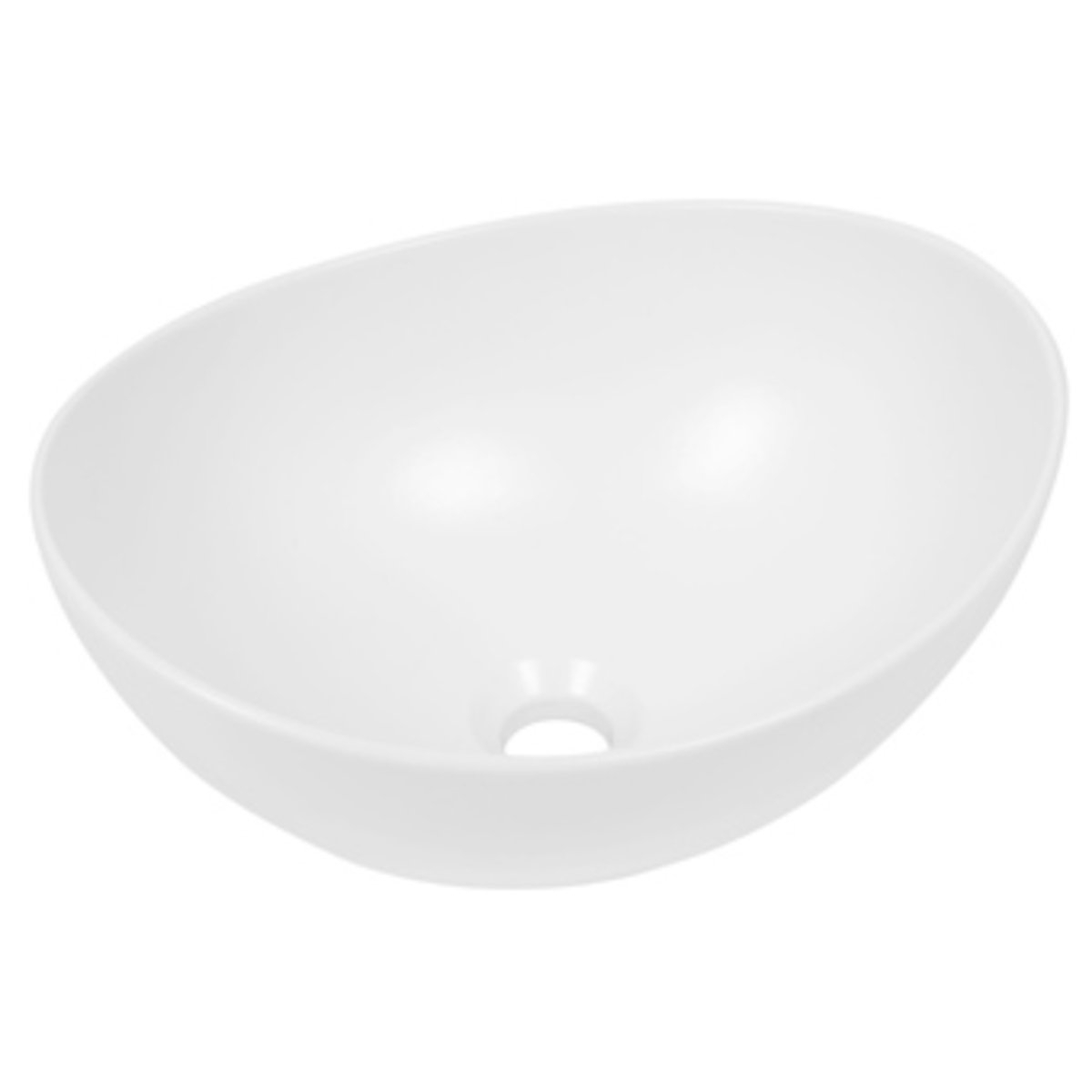 Plieger Scale keramische opbouw waskom ovaal 39x32x17.5cm mat wit
