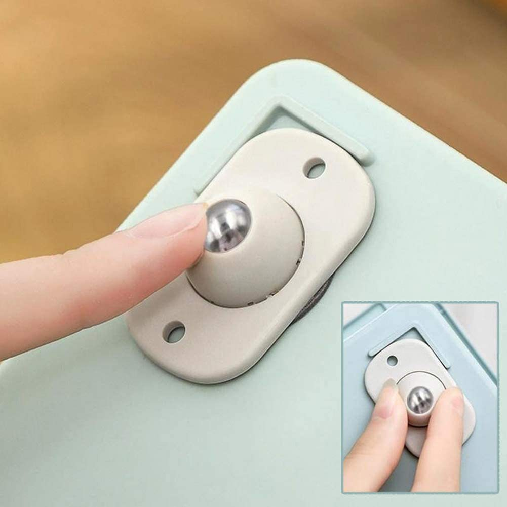 (4er Set) Kugelrollen 360° Grad Möbel Räder Boden Schutz mit Klebepads - Weiss