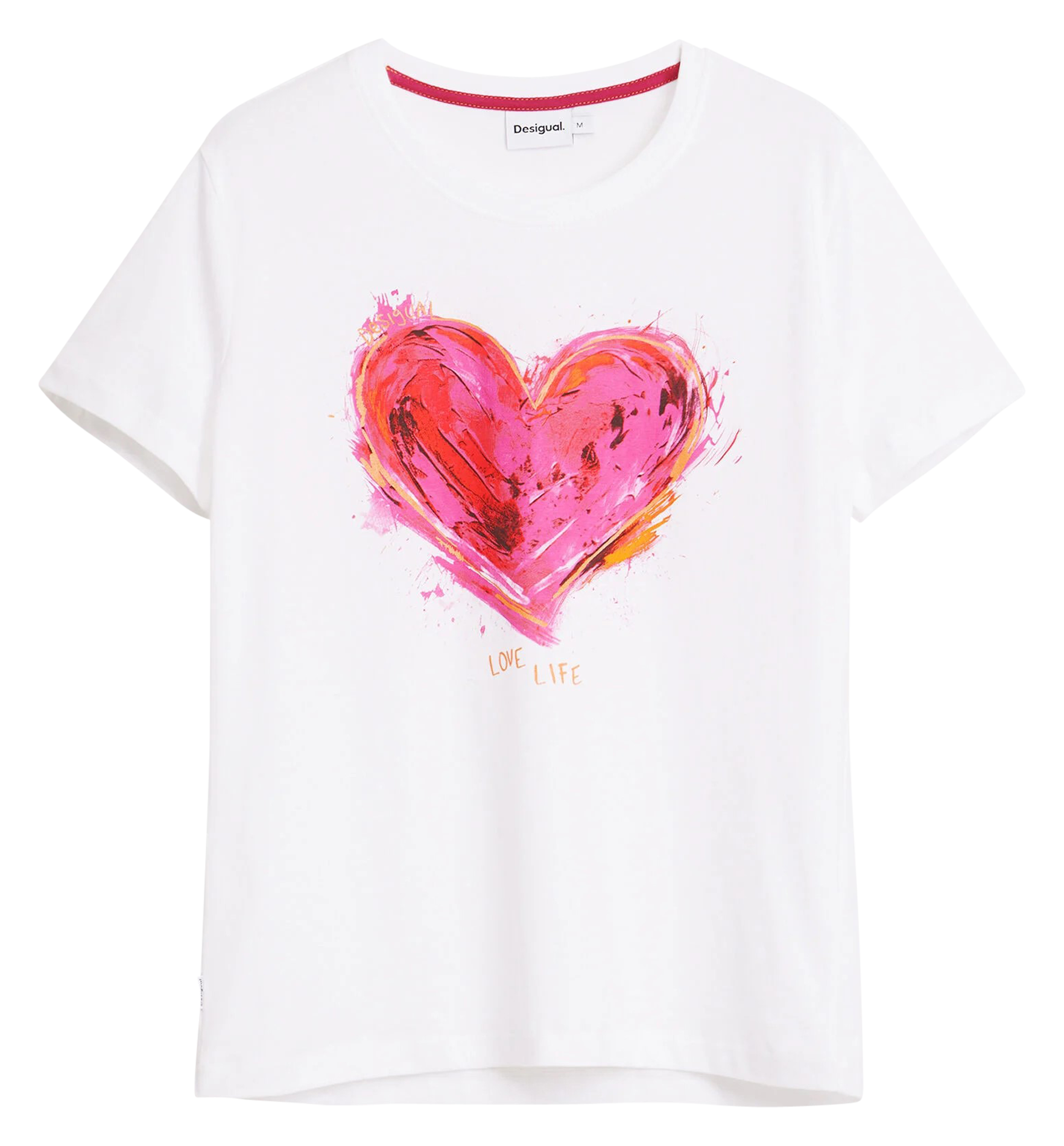 Tee-shirt imprimé cœur en coton | Blanc