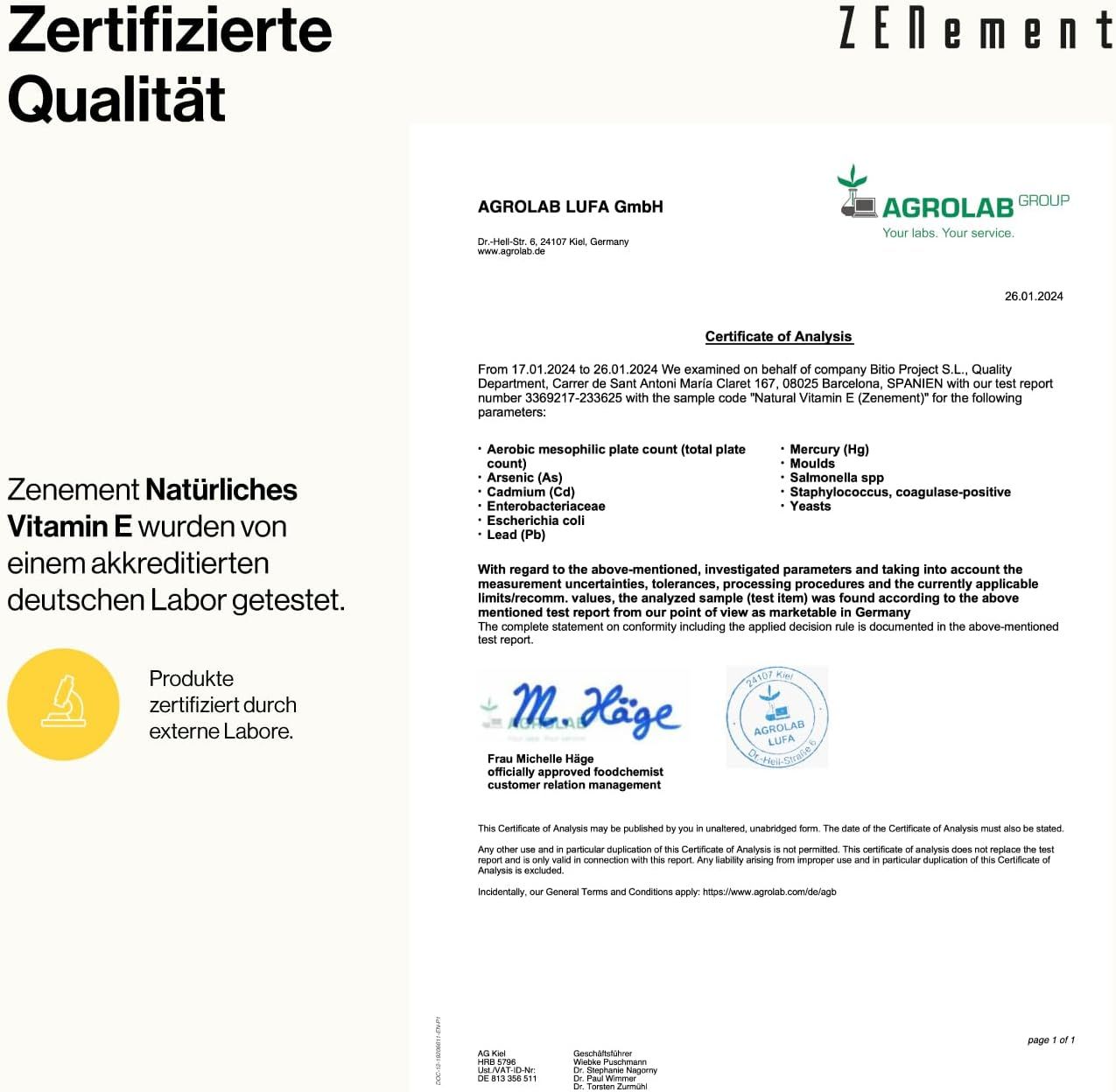 Zenement Natürliches Vitamin E Softgels