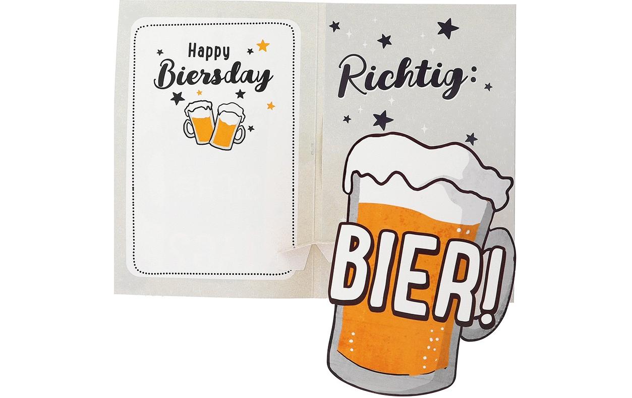 Musikkarte beweglich Geburtstag, BierGeburtstagskarte mit Musik