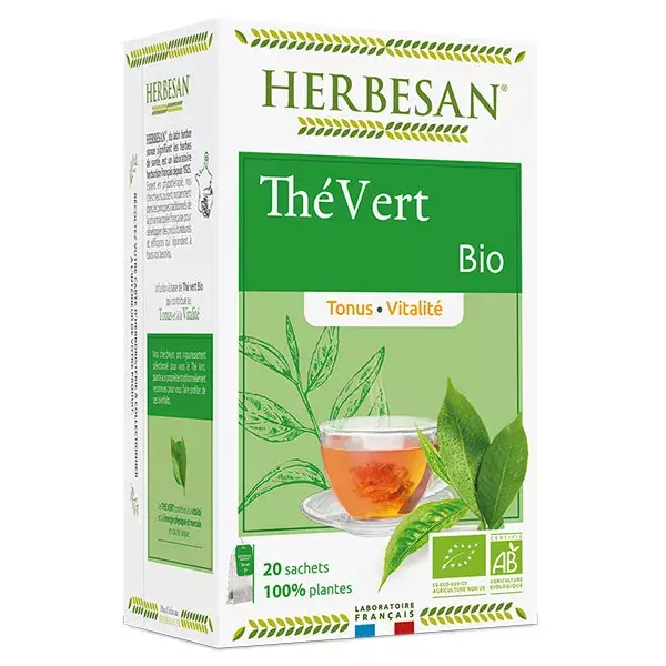 Infusão de Chá Verde Orgânico Herbesan - 20 sachês