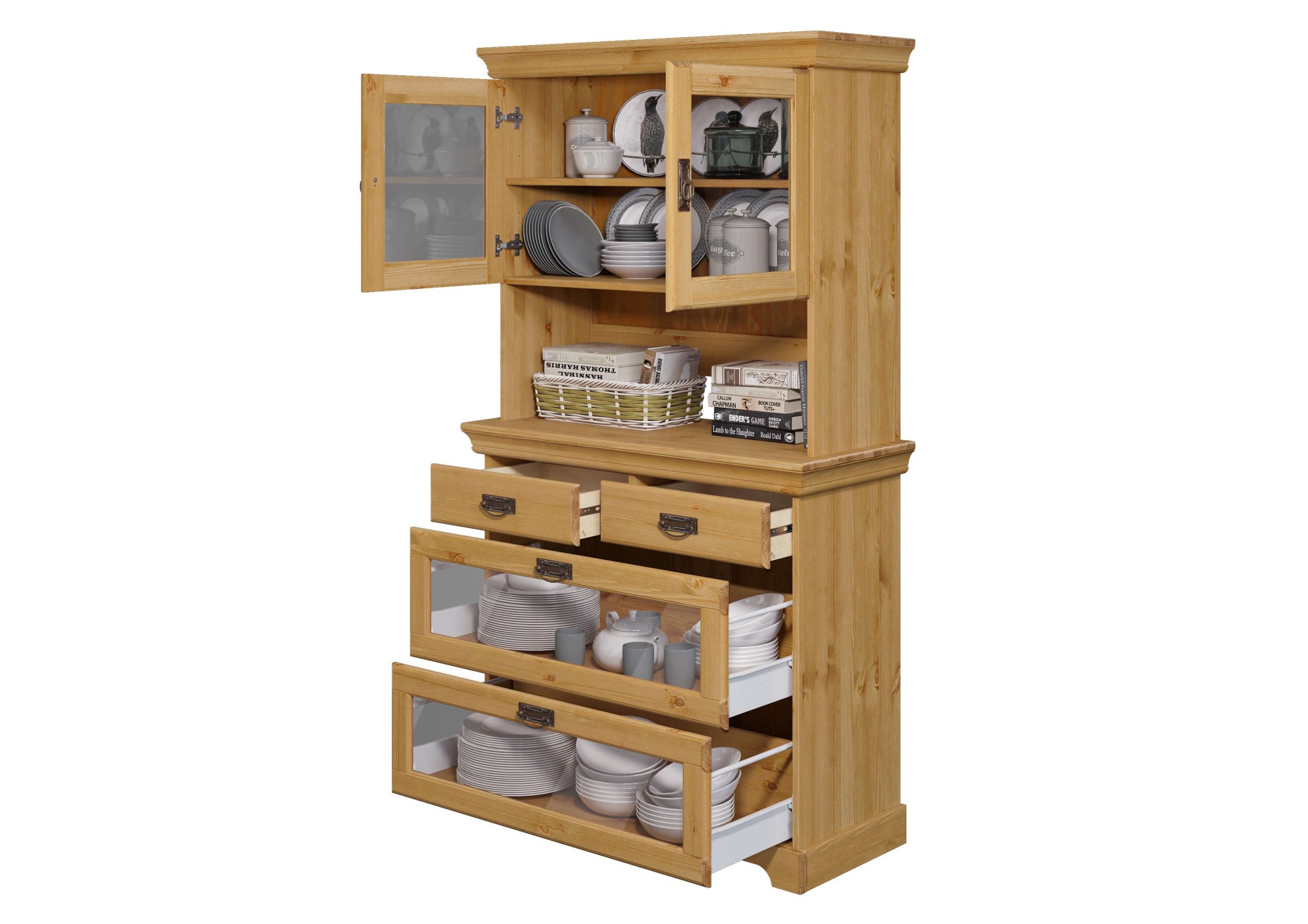 Home affaire Buffet »Rügen« zertifiziertes Massivholz, Höhe 168 cm, im Landhausstil