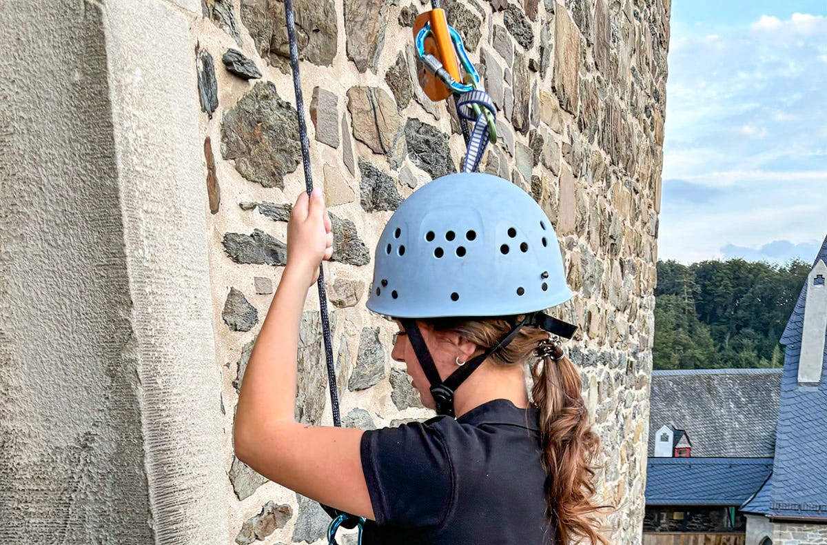Abseilen vom Schloss Burg Solingen