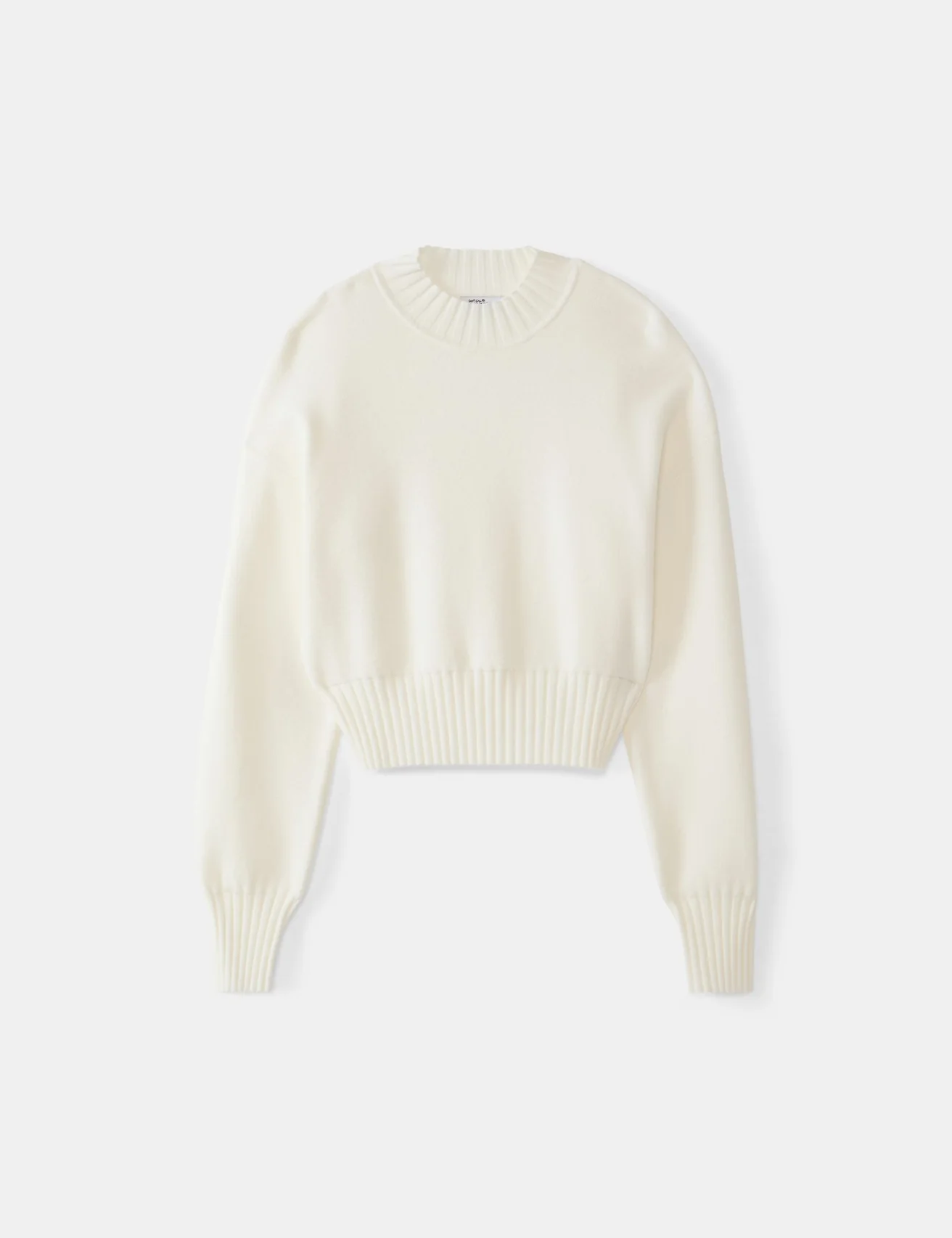 Pull col montant blanc
