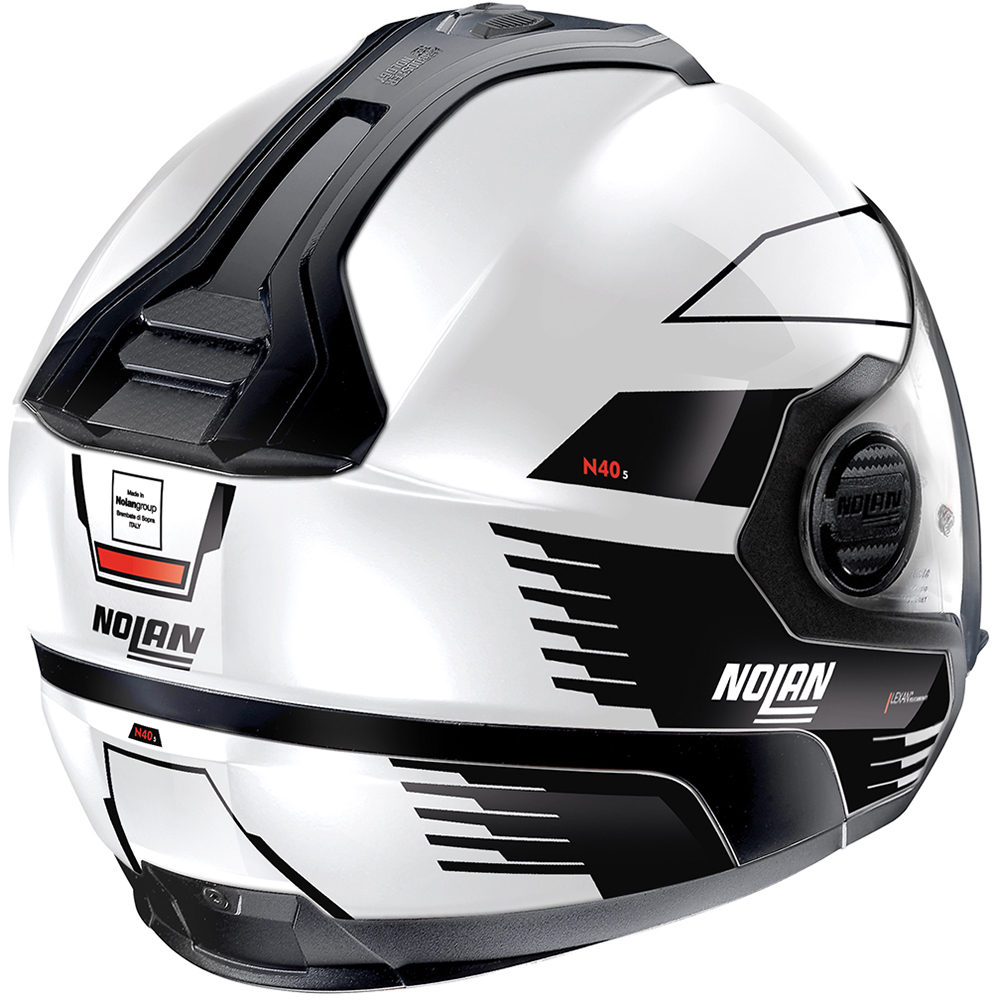 Nolan - Casque N40-5 Zefiro N-Com Blanc brillant / Noir