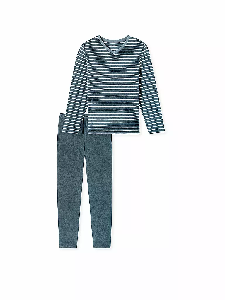 SCHIESSER Pyjama blau