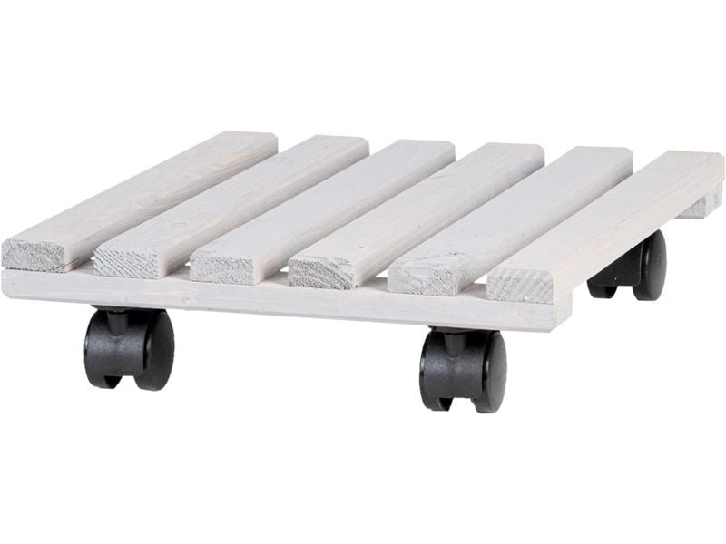 Esschert Design Rolleruntersetzer Quadratisch L Grau/Schwar Pflanzentrolley