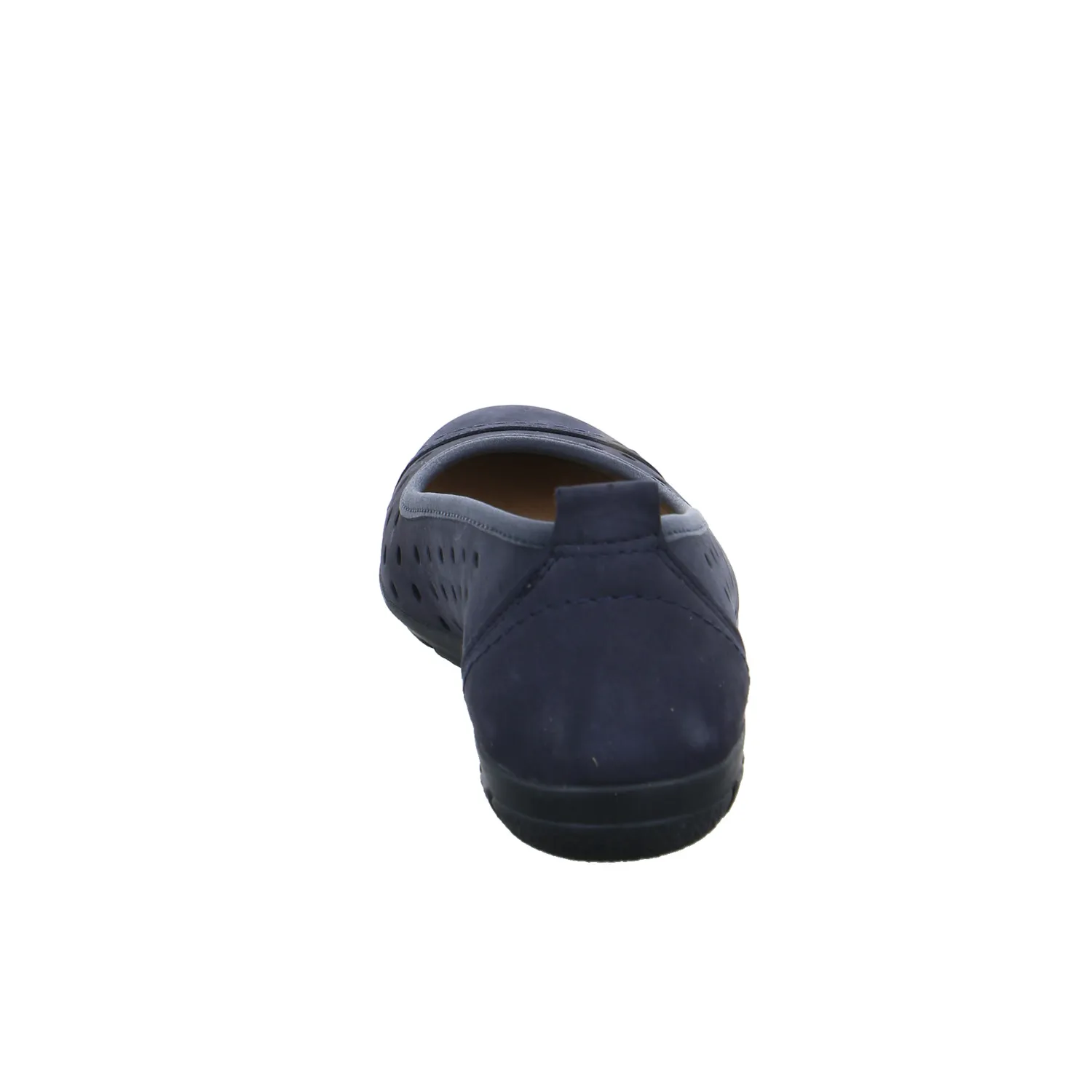 VAN DER LAAN Ballerina Blau Leder