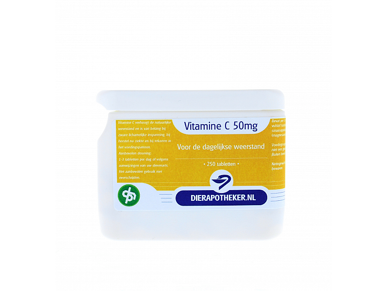 Vitamine C 50 mg Dierapotheker.nl Huismerk 250 tabletten