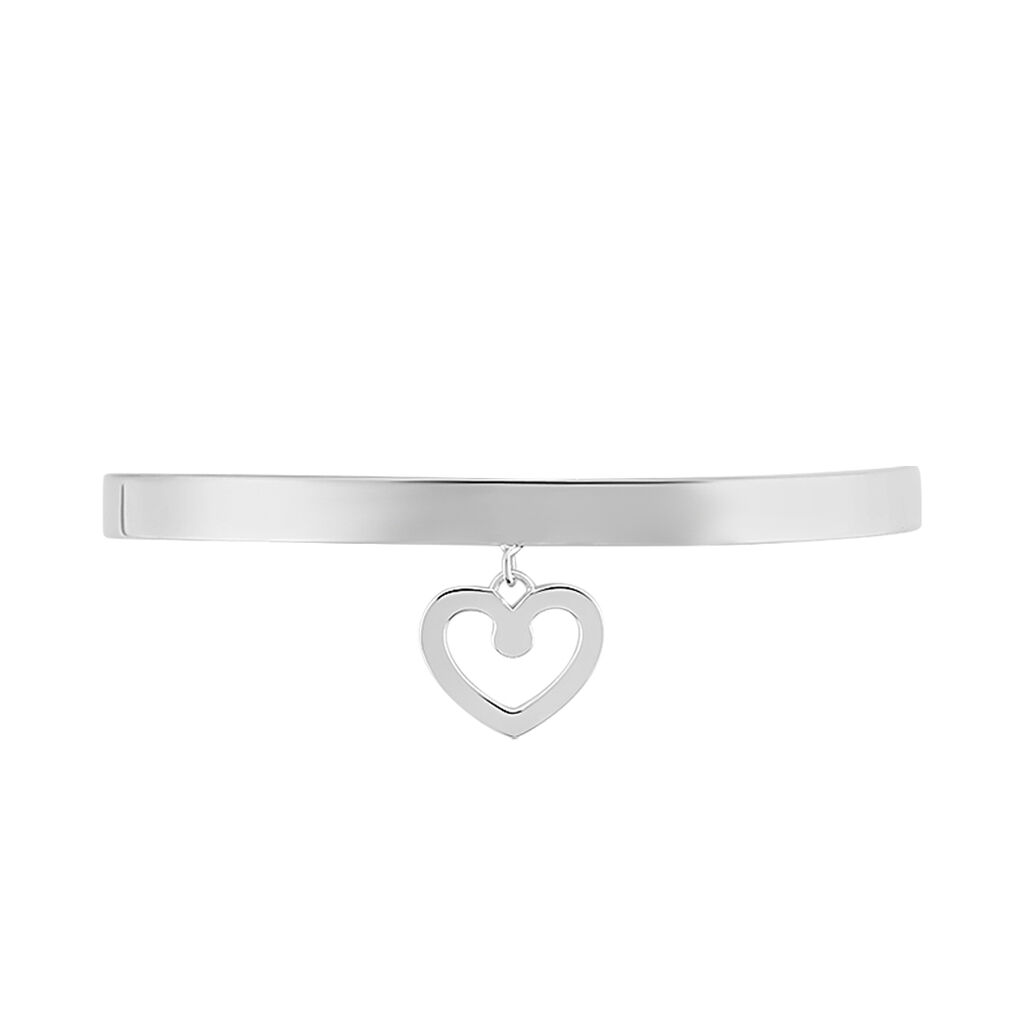 Bracelet Jonc Sally Argent Blanc