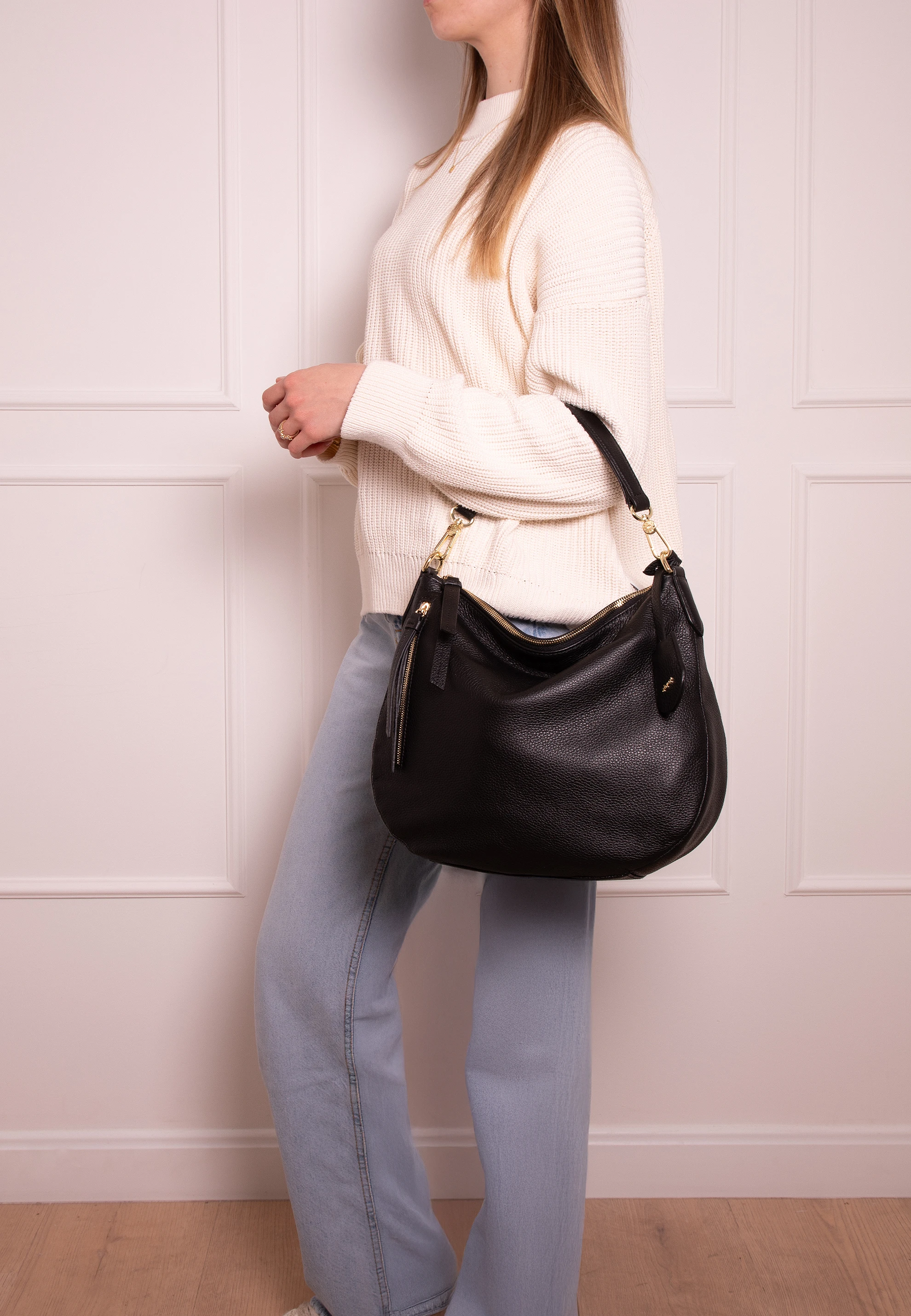 Hobo bag JUNA small Leather Adria Standard