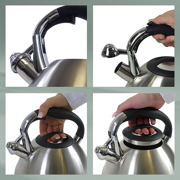 Bouilloire en inox 3 L Varus gris Kela