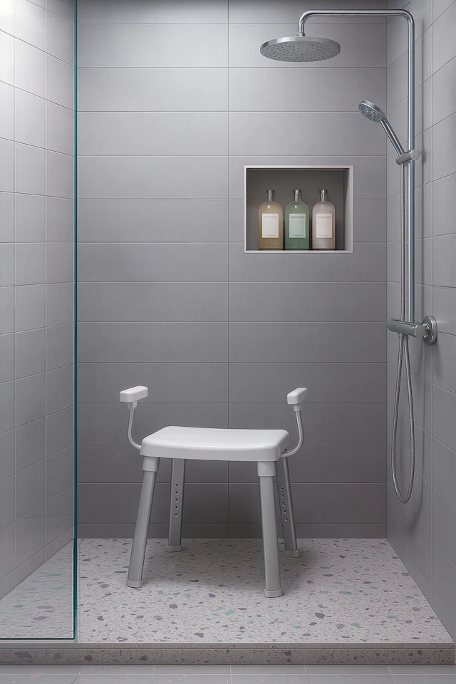 Bischof Dusch- und Badhocker »Splash 2.0« belastbar bis 150 kg rutschfester Stand, TÜV/GS geprüft, mit Armlehnen