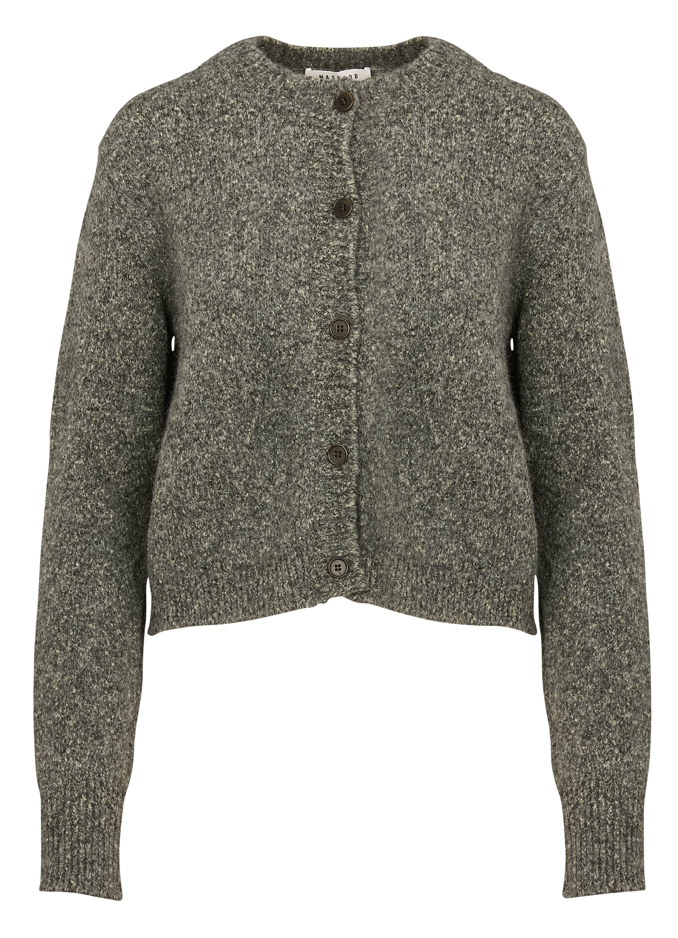 SPIKE - Gilet droit col rond en maille mélangée | Multicolore