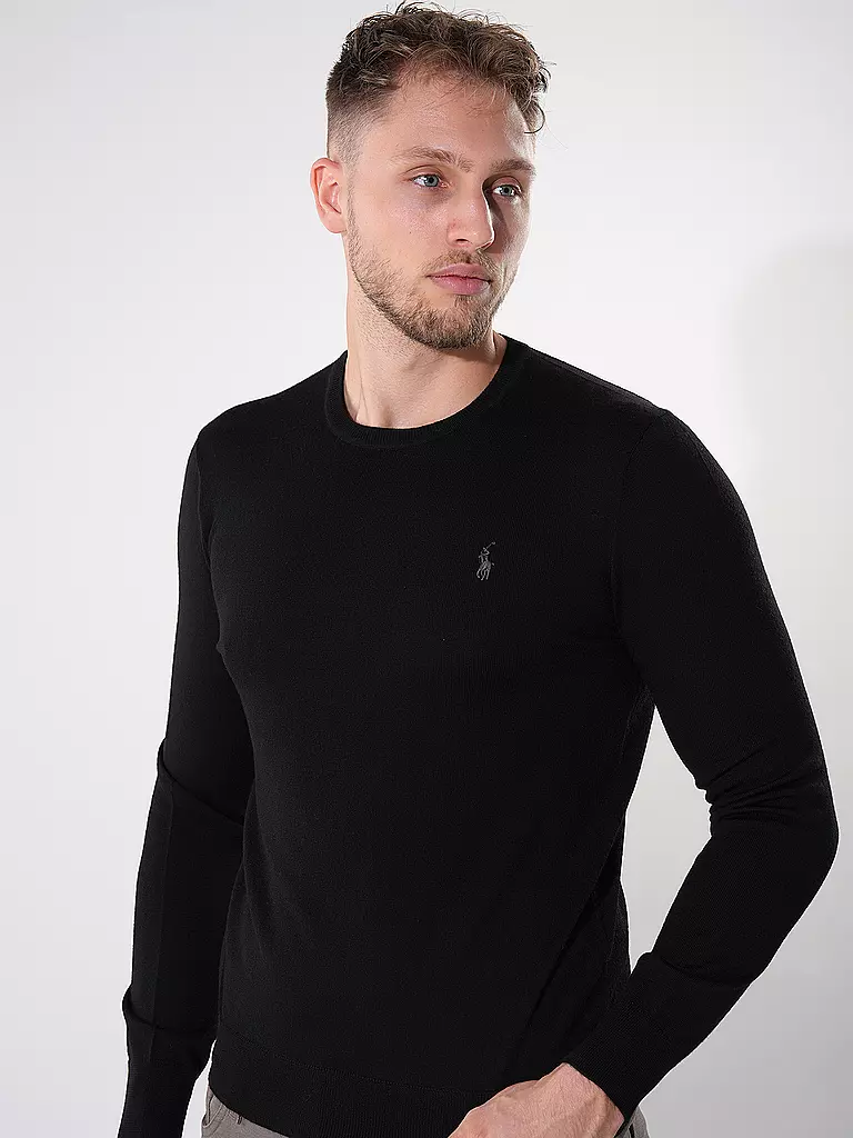 POLO RALPH LAUREN Pullover Slim Fit schwarz