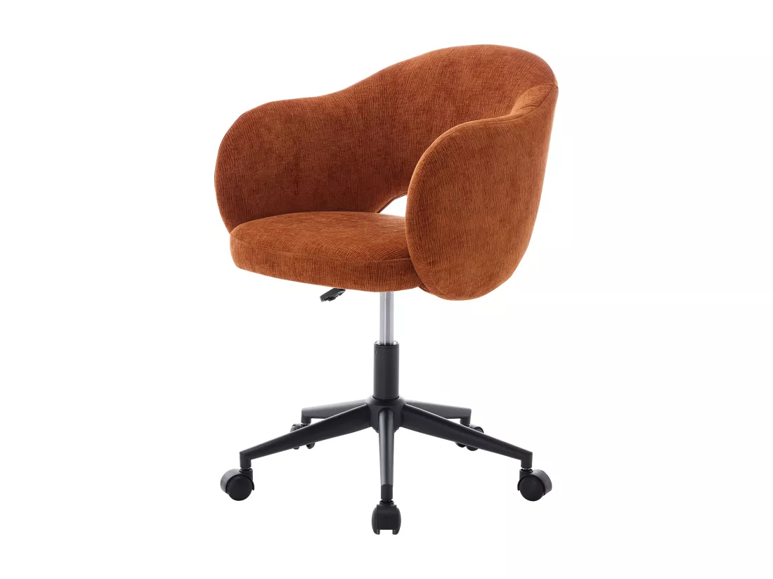 Chaise de bureau - Tissu texturé - Terracotta - ACACILIO