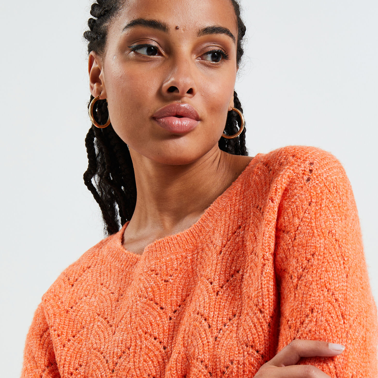 Pull maille fantaisie femme