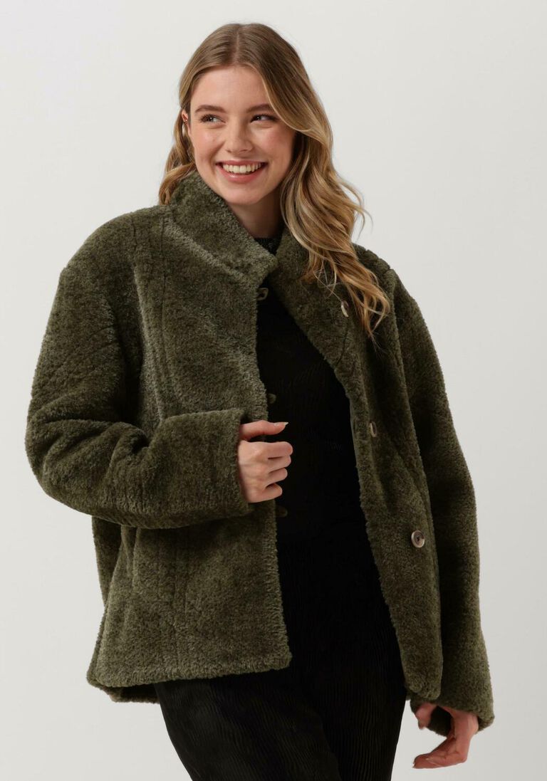 ANOTHER LABEL groene another label teddy jas ava jacket