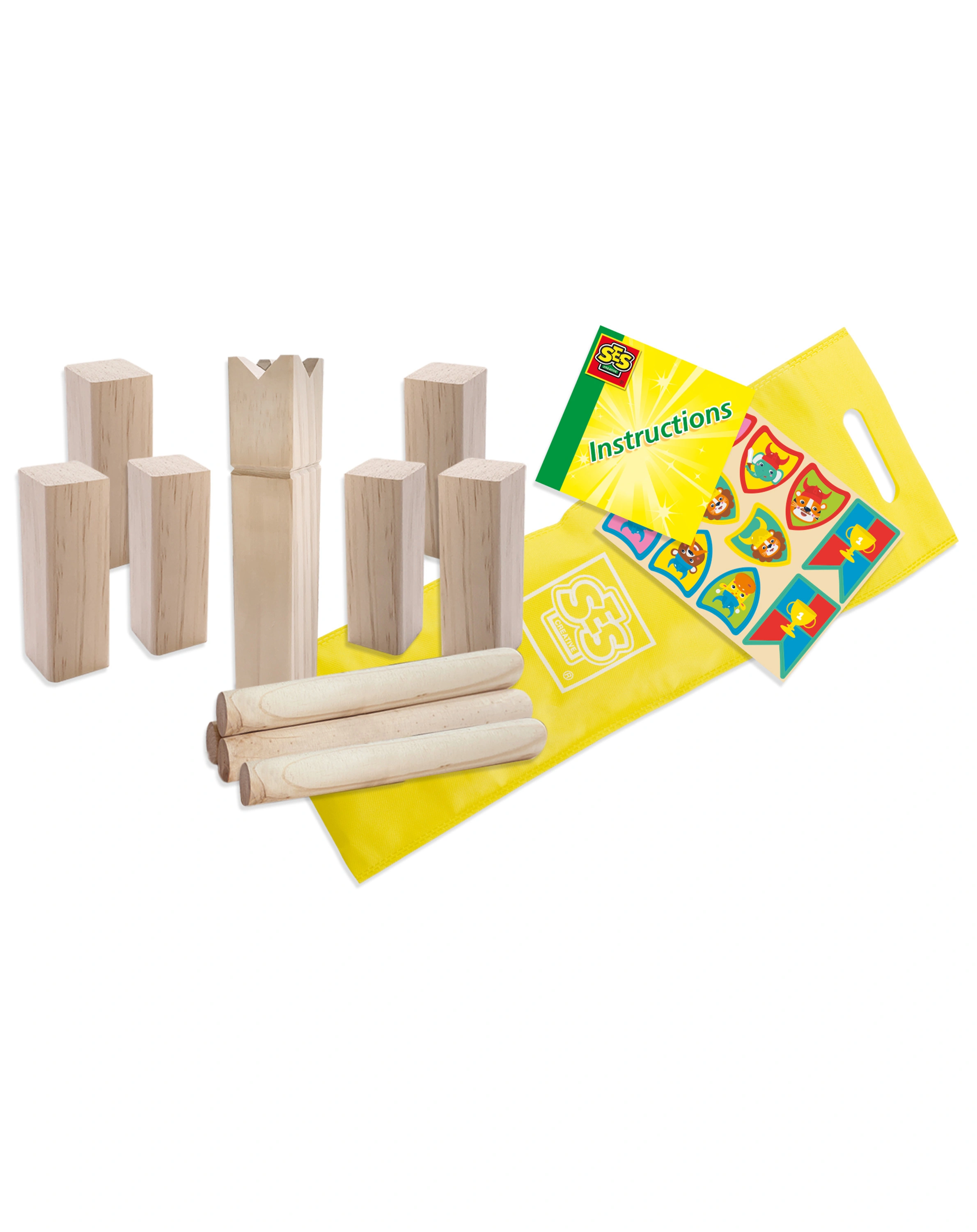 Wurfspiel KUBB JUNIOR 11-teilig aus Holz