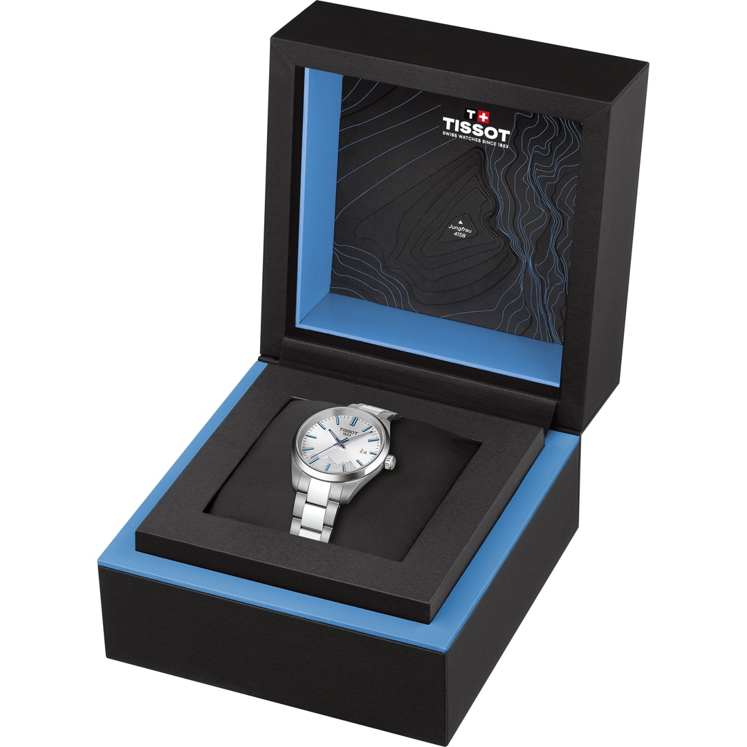 Tissot PR 100 Jungfraubahn Quartz 34mm Silbrig