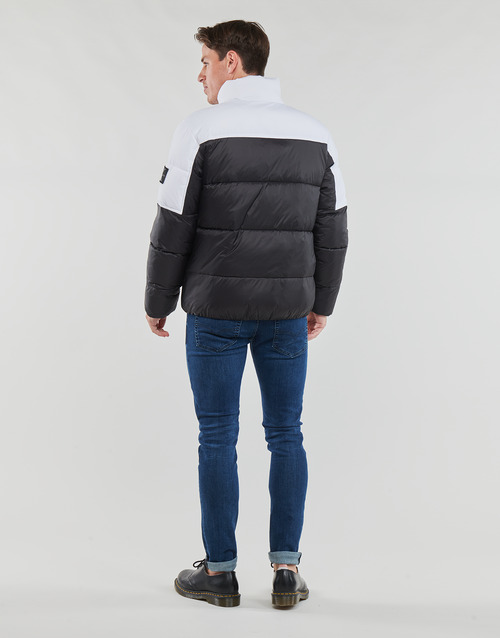 Calvin Klein Jeans - BLOCKING NON-DOWN PUFFER JACKET Negro / Blanco