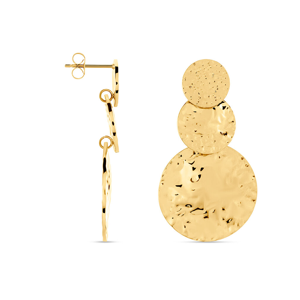 Boucles D'oreilles Pendantes Josephine Acier Doré