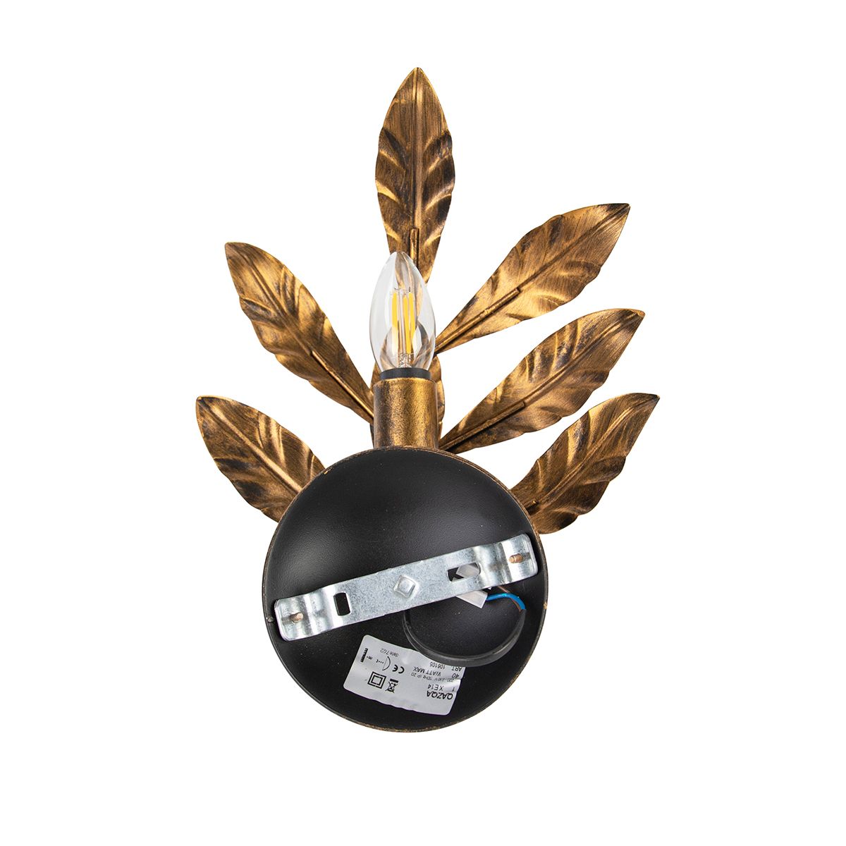 Art Deco wandlamp antiek goud - Linden