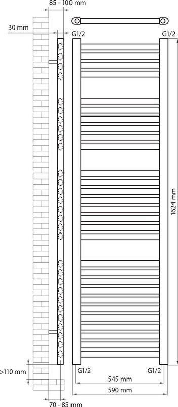 Haceka - Sinai Adoria - Designradiator - Wit - Onderaansluiting