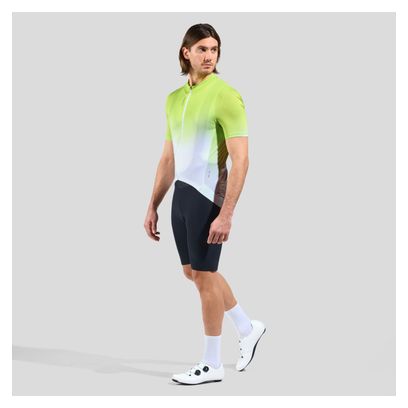 Maillot Manches Courtes Odlo Zeroweight Chill-Tec Jaune/Blanc