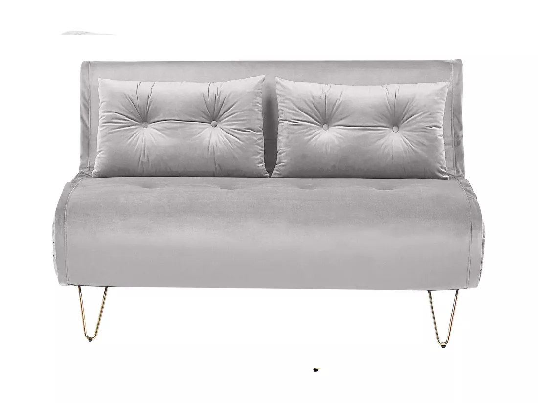 Ensemble de canapés BZ 2 + 1 places en velours gris VESTFOLD