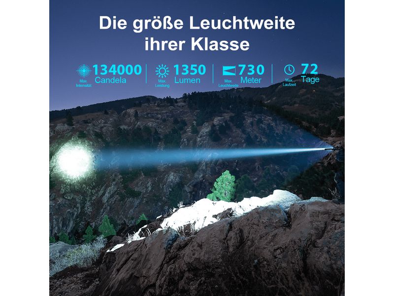 Olight Taschenlampe Javelot 1350 lm Outdoor-Taschenlampe