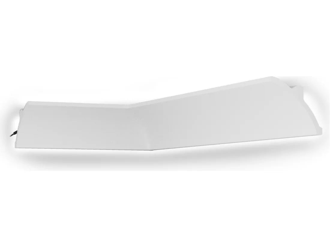 Lot de 3 corniches plafond en polystyrène L290 x l4.6 x H9 cm blanc - DORICA