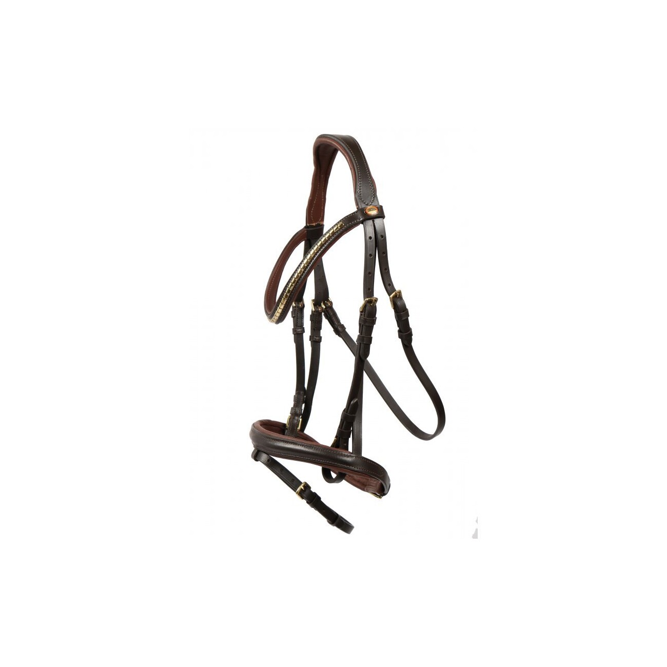 Hans Melzer Horse Equipment Hans Melzer Trense Bredeneek braun/messing Pony
