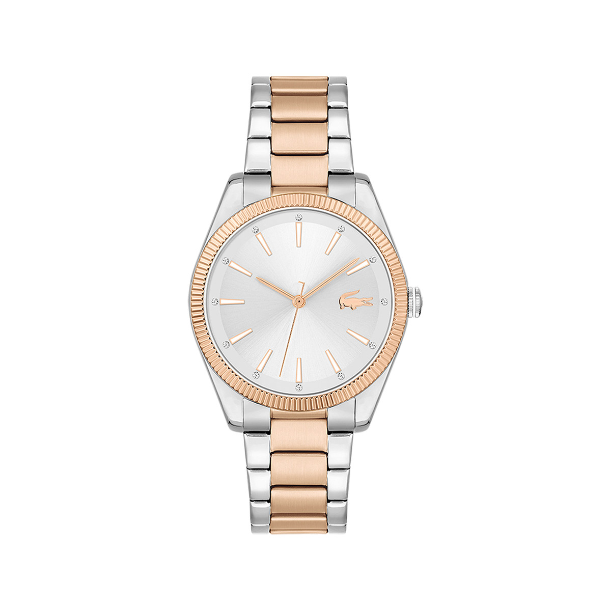 Montre LACOSTE Capucine femme bracelet acier bicolore doré rose