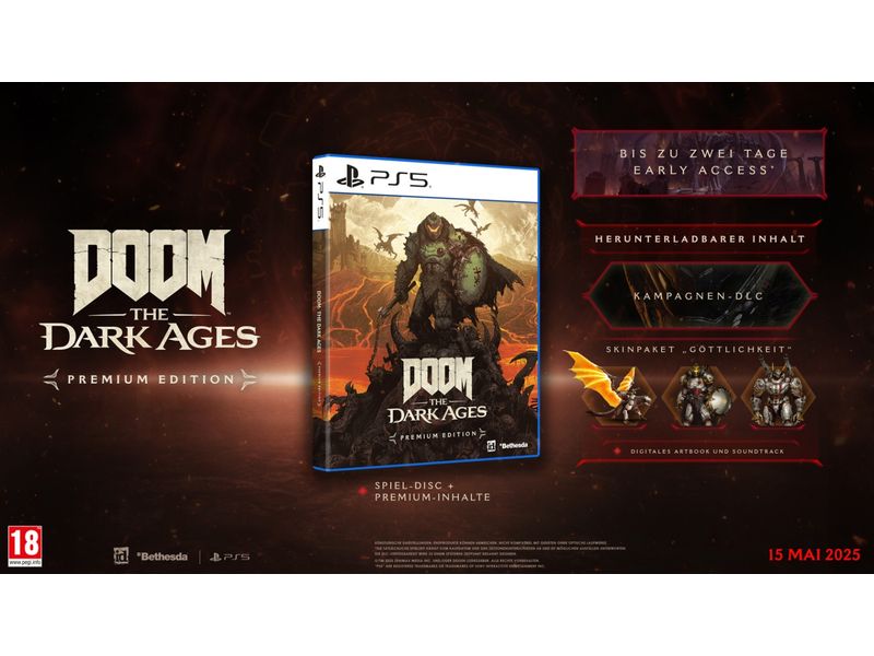 GAME DOOM: The Dark Ages – Premium Edition Dark Fantasy First-Person-Shooter für PlayStation 5