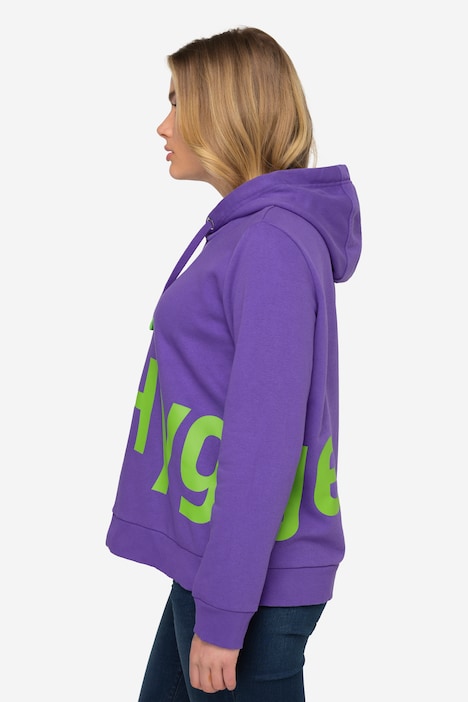 Hoodie, Wording Print, Kapuze, Langarm, OEKO-TEX