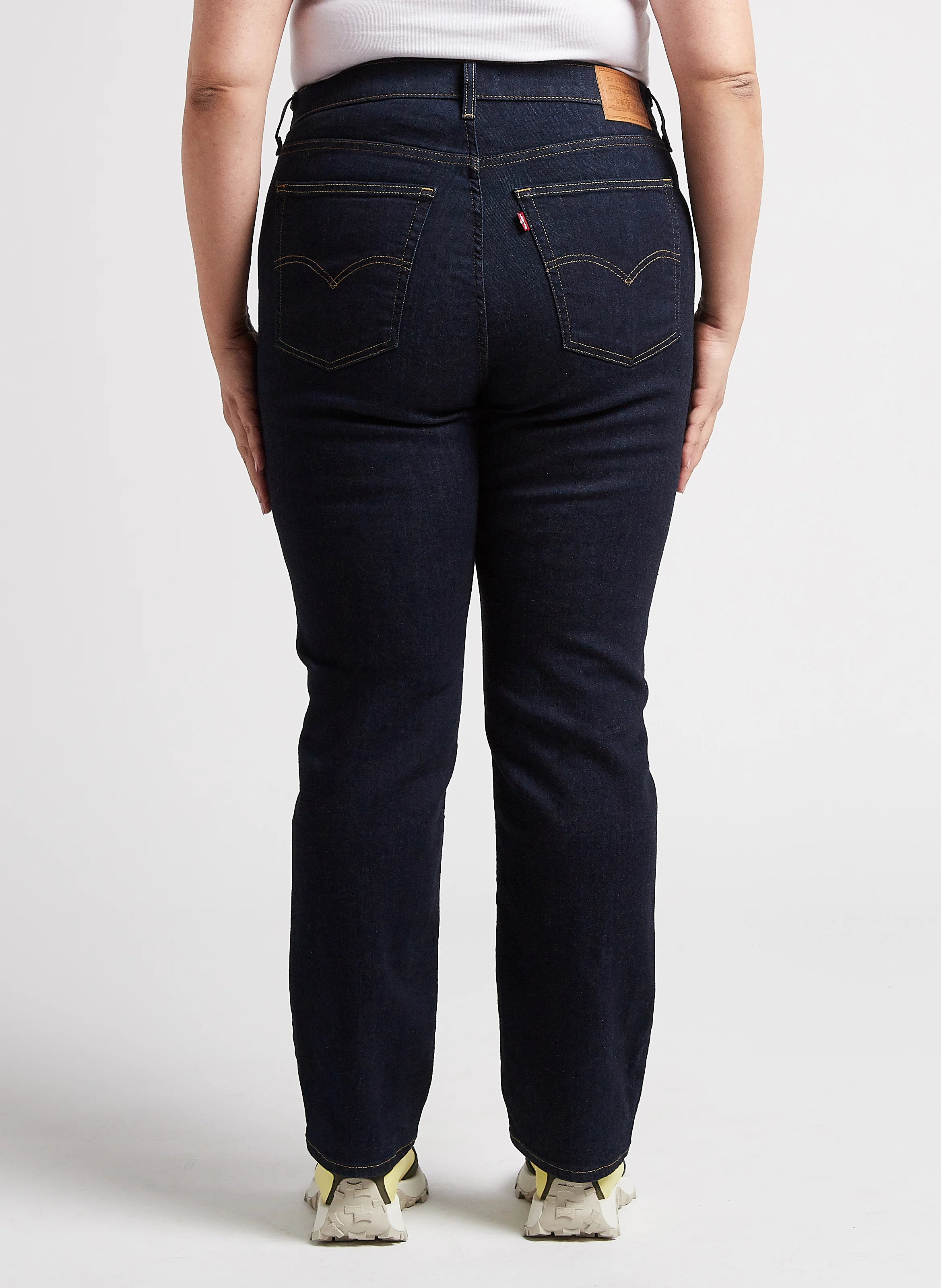 724 PL HR STRAIGHT - Jean droit en coton stretch | Noir