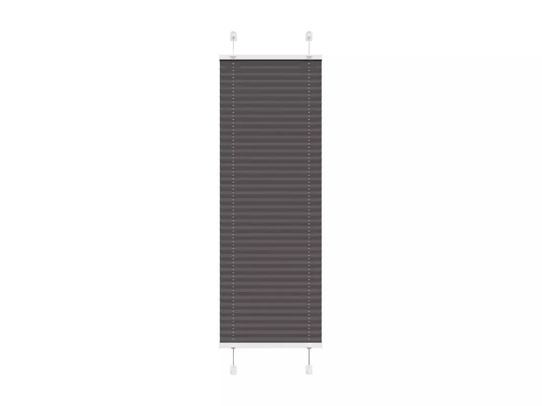 Store plissé noir 45x150 cm largeur du tissu 44,4 cm polyester