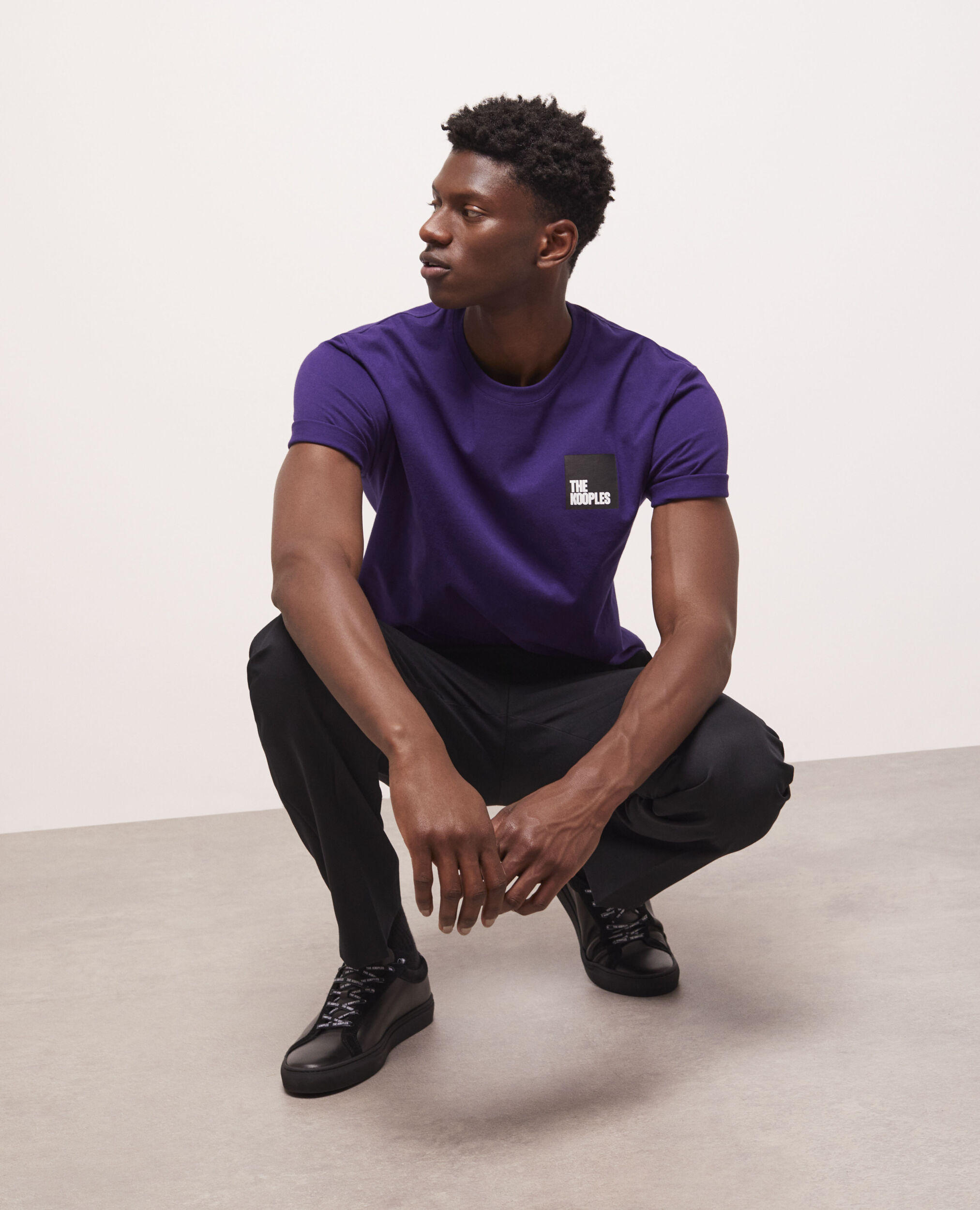 T-shirt à logo violet