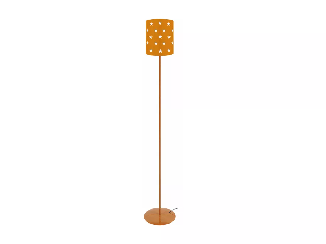Lampadaire enfant métal orange, 162 cm.