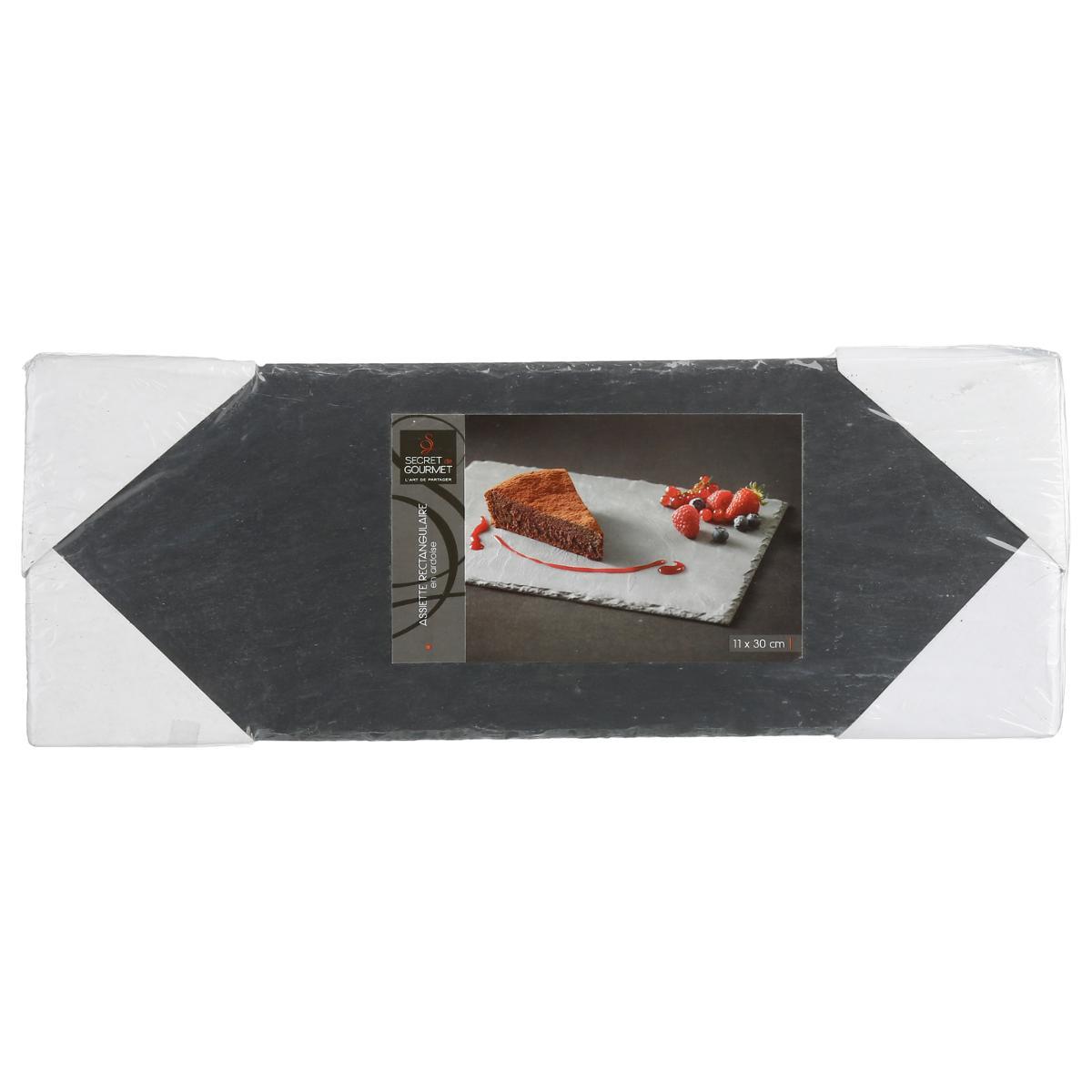 ASSIETTE ARDOISE 11X30CM